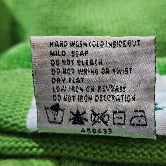 Quacker Factory Vintage Green Christmas V-Neck Sweater, Women's Large - Picture 10 of 10